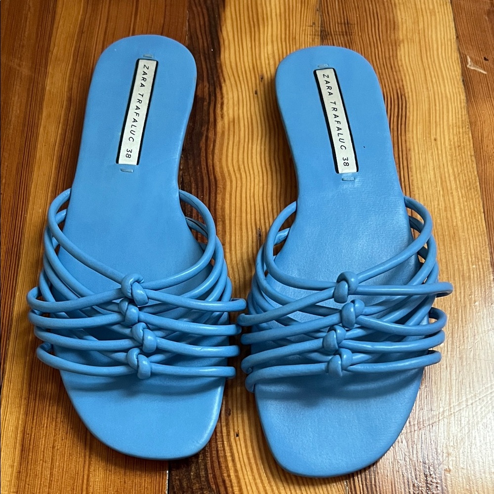 Zara Women's Strappy Blue Sandals